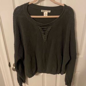 Kaisely green knit sweater